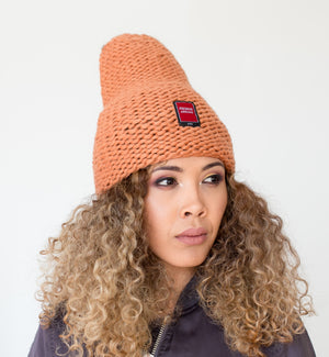 Wollmütze hellbraun Hazel Trendfarbe 100% Schurwolle - Premiumarmada 